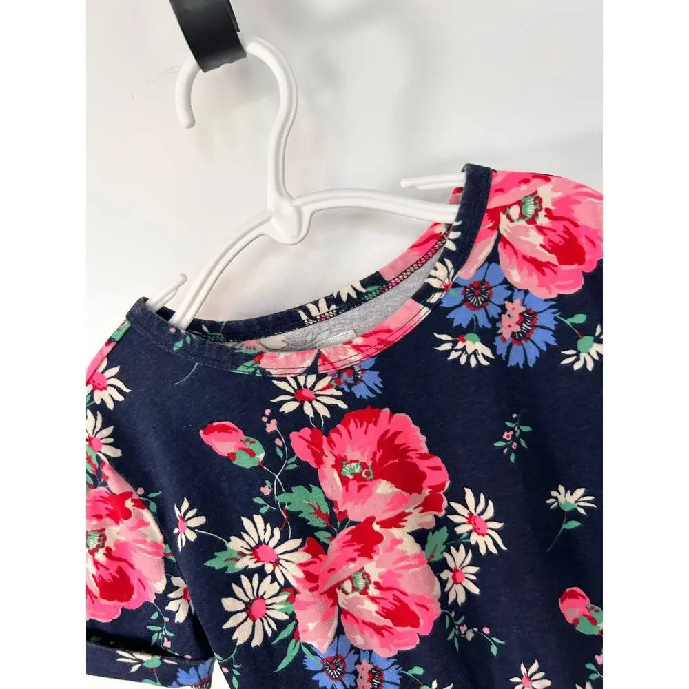 Gap Kids Girl‎ Floral Print Short Sleeve Dress Pullover Multicolor Size Small